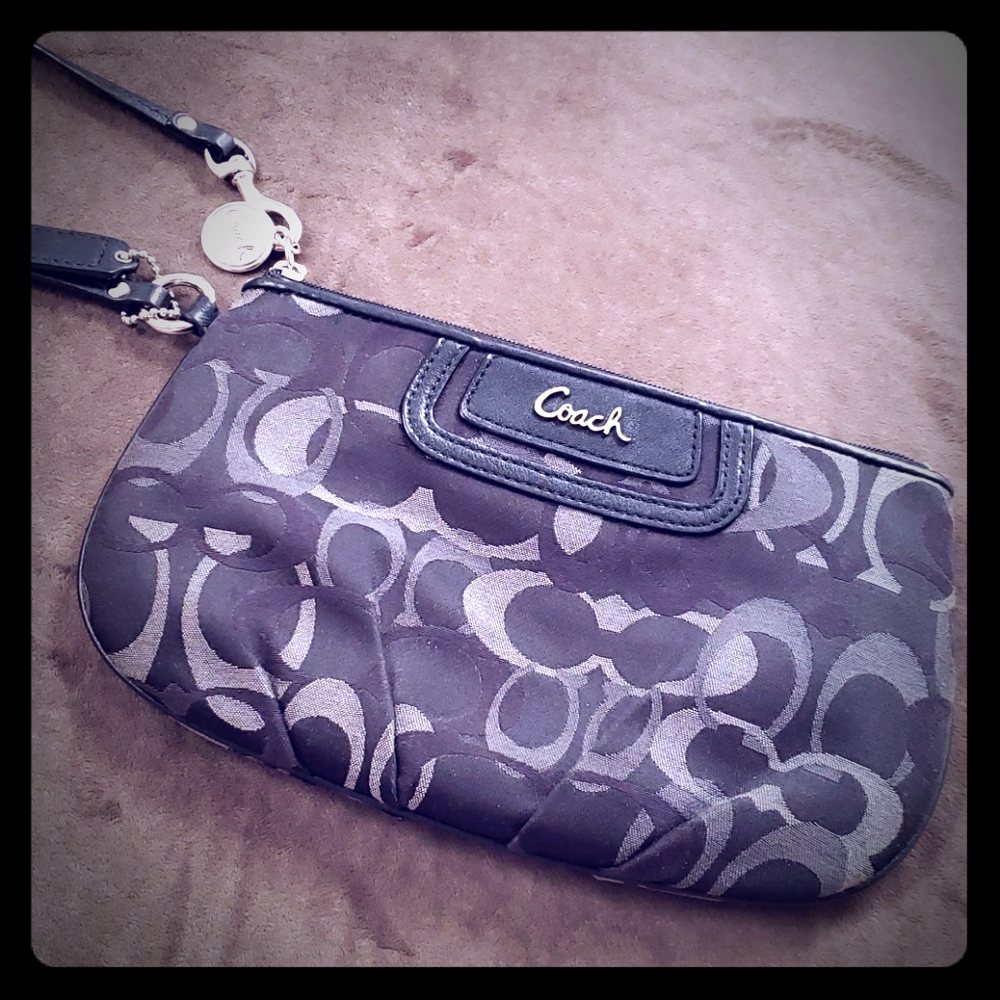 Black Coach Wristlet